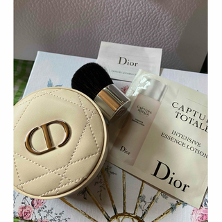 クリスチャンディオール(Christian Dior)のディオールスキンフォーエヴァークッションパウダー+ブラシ(未使用)(フェイスパウダー)