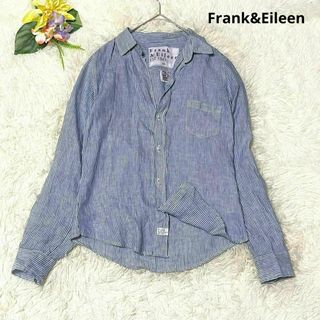 フランクアンドアイリーン(Frank&Eileen)の美品♡フランク＆アイリーン BARRY シャツ リネン 麻 青白 ストライプ(シャツ/ブラウス(長袖/七分))