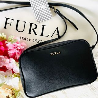 フルラ(Furla)の美品★FURLA フルラ リリー ショルダーバッグ  ブラック 黒 ダブルジップ(ショルダーバッグ)