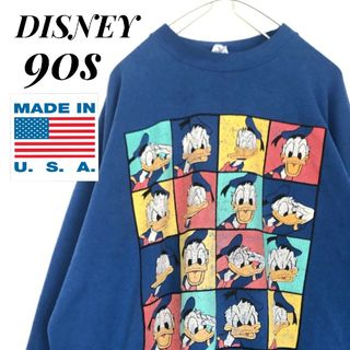 【USA製1点物】90s Disney　ディズニー　ドナルドダックスウェット