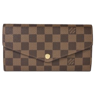 ルイヴィトン(LOUIS VUITTON)のルイヴィトン LOUIS VUITTON ポルトフォイユ・サラ 長財布 ダミエ エベヌ N60114 ローズバレリーヌ RFID(ICチップ)内蔵【中古】(財布)