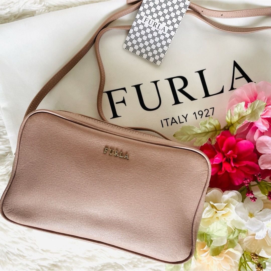 Furla(フルラ)の極美品★FURLA フルラ リリー ショルダーバッグ くすみピンク ダブルジップ レディースのバッグ(ショルダーバッグ)の商品写真