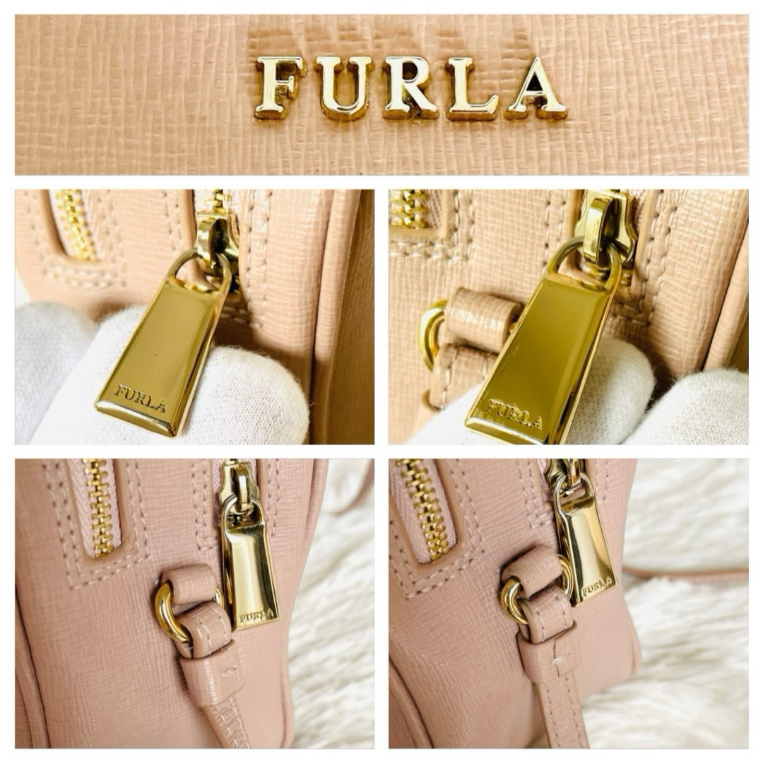 Furla(フルラ)の極美品★FURLA フルラ リリー ショルダーバッグ くすみピンク ダブルジップ レディースのバッグ(ショルダーバッグ)の商品写真