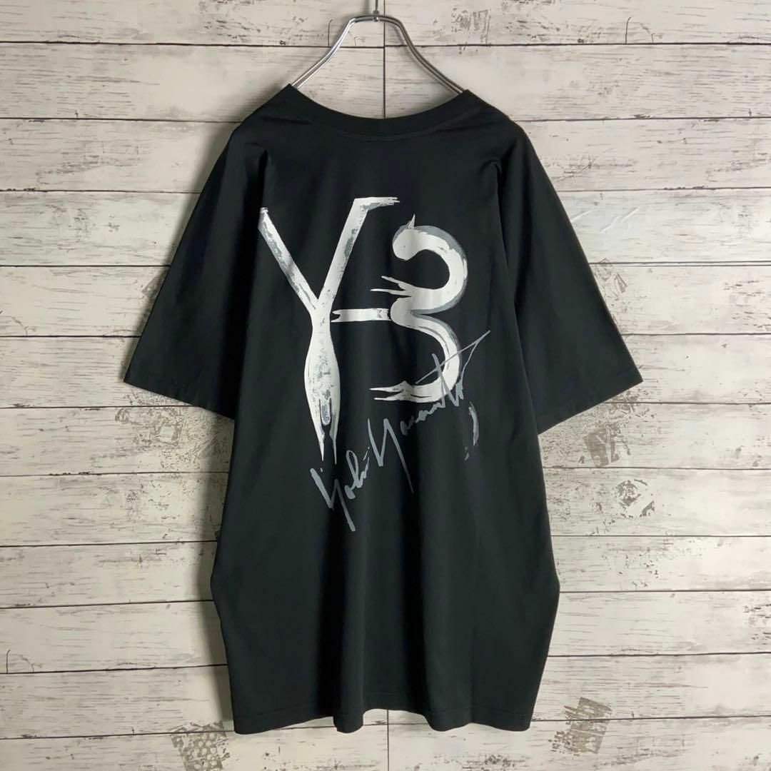 Y-3(ワイスリー)の9027【ビッグサイズ】Y-3☆バックプリント定番カラーtシャツ　美品 メンズのトップス(Tシャツ/カットソー(半袖/袖なし))の商品写真