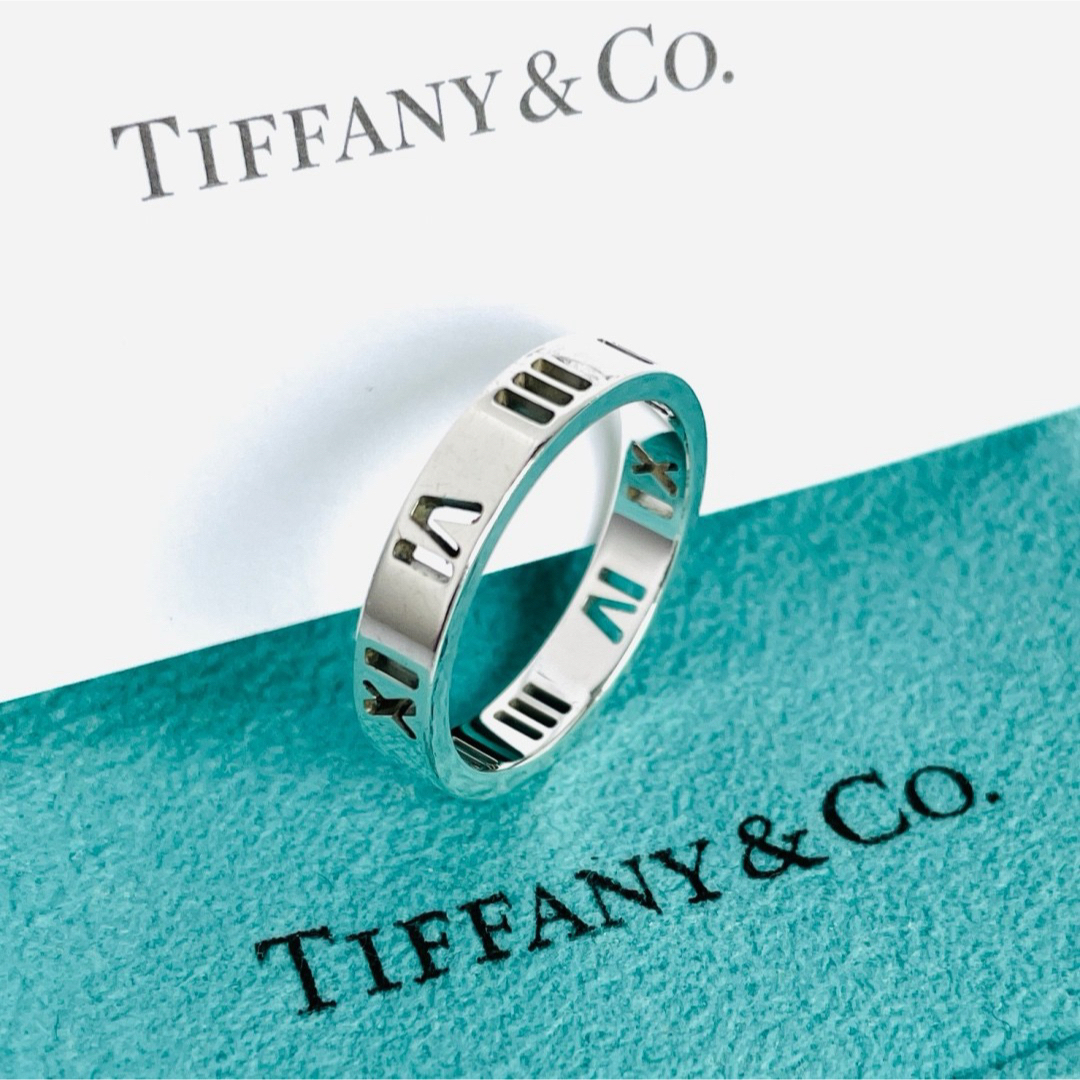 Tiffany & Co.(ティファニー)の極美品☆ティファニー オープンアトラス シルバー ナロー リング 10号 指輪 レディースのアクセサリー(リング(指輪))の商品写真