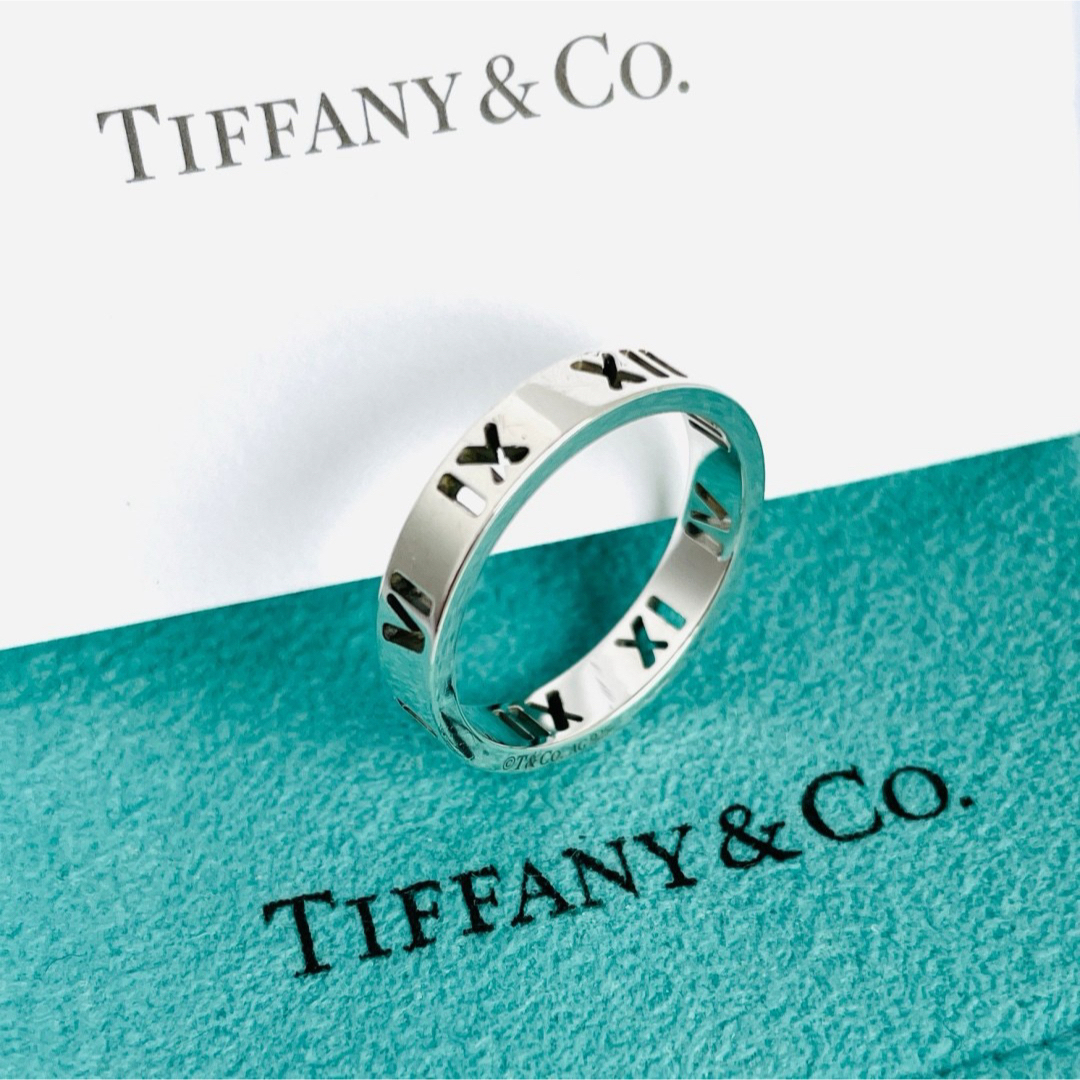 Tiffany & Co.(ティファニー)の極美品☆ティファニー オープンアトラス シルバー ナロー リング 10号 指輪 レディースのアクセサリー(リング(指輪))の商品写真