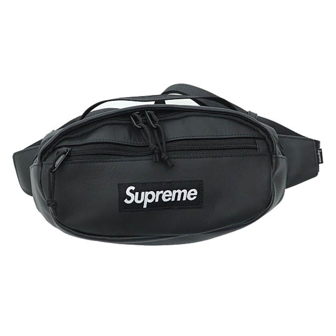 Supreme(シュプリーム)のシュプリーム 23AW ボックス ロゴ レザー ウエスト ボディ バッグ 黒 メンズのバッグ(ウエストポーチ)の商品写真