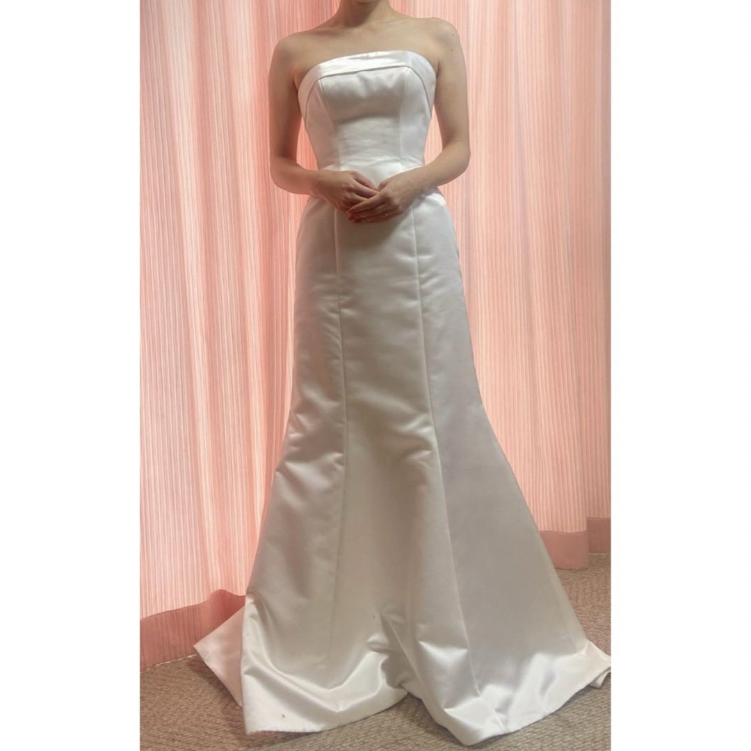 ウェディングドレス マーメイドライン 9号 7号 シンプル レディースのフォーマル/ドレス(ウェディングドレス)の商品写真