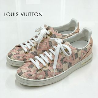 ルイヴィトン(LOUIS VUITTON)の8374 ヴィトン フロントローライン レザー モノグラム ダミエ スニーカー (スニーカー)