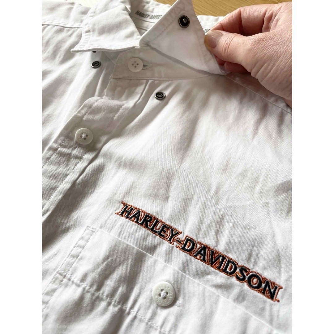 Harley Davidson(ハーレーダビッドソン)のハーレーダヴィッドソン 長袖シャツ ワッペン 刺繍ロゴ メンズ S ビッグサイズ メンズのトップス(シャツ)の商品写真