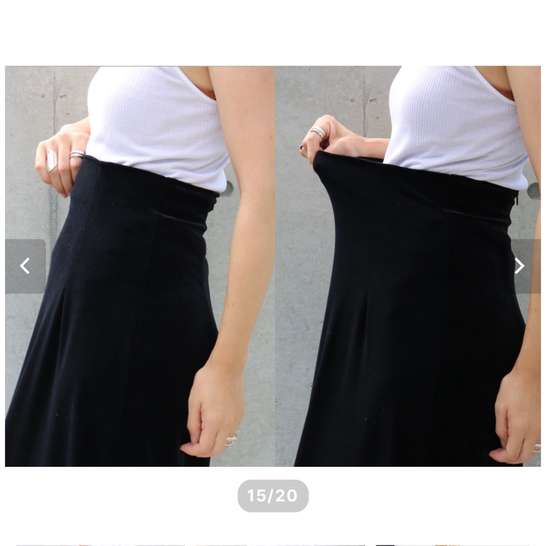 TODAYFUL(トゥデイフル)のaere high-waist velours skirt   レディースのスカート(ロングスカート)の商品写真