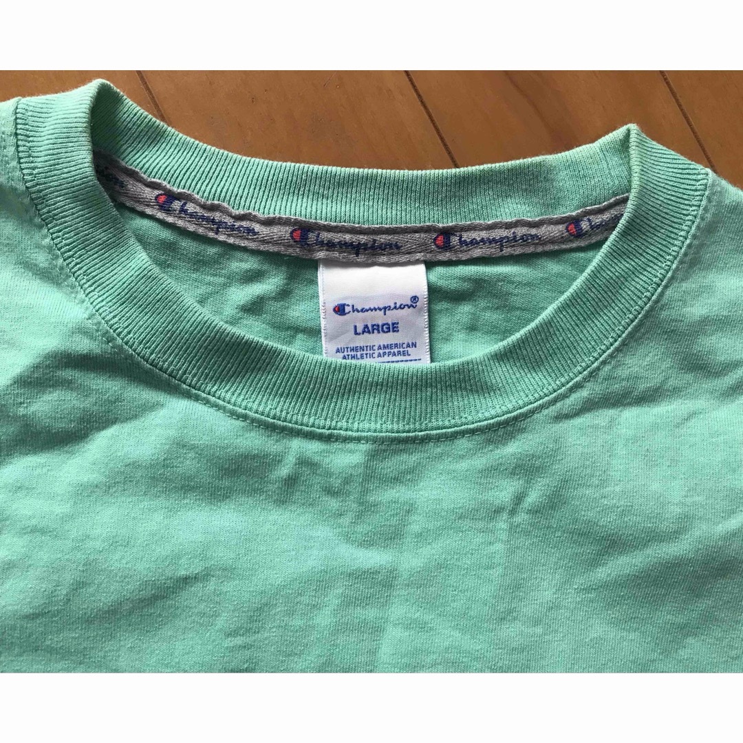 Champion(チャンピオン)の値下げ Champion onepoint tee Mens L メンズのトップス(Tシャツ/カットソー(半袖/袖なし))の商品写真