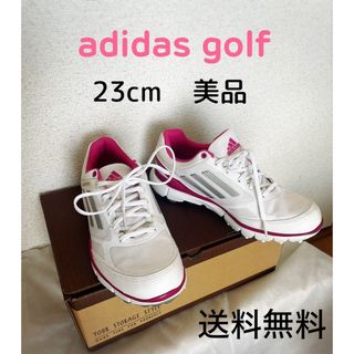 adidas - アディダスゴルフ　可愛い　ゴルフシューズ　レディース　23cm  美品　送料無料