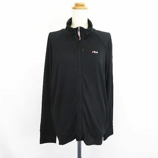 フィラ(FILA)のフィラ ジャケット 長袖 ハイネック 指穴 ロゴ ストレッチ LL ブラック(ウエア)