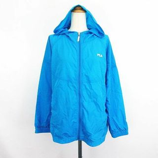 フィラ(FILA)のフィラ ウィンドブレーカー 長袖 ジップアップ ロゴ ナイロン 3L ブルー(ウエア)