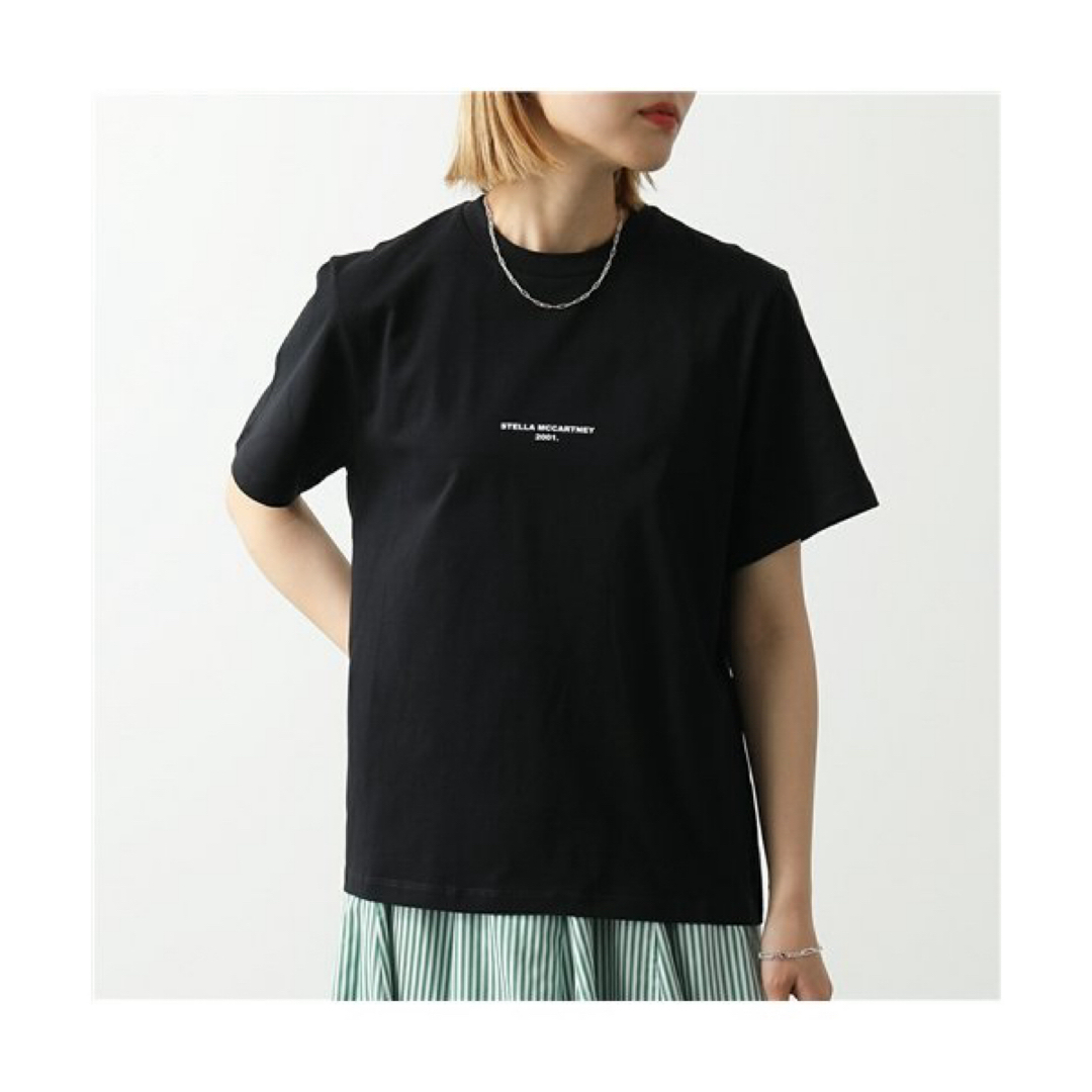 Stella McCartney(ステラマッカートニー)のステラマッカートニー クルーネック Tシャツ カットソー ちびロゴ レディース レディースのトップス(Tシャツ(半袖/袖なし))の商品写真