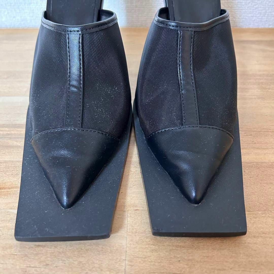 YELLO イエロー　サンダル　ミュール　黒色　Lサイズ　24.5cm ブラック レディースの靴/シューズ(サンダル)の商品写真
