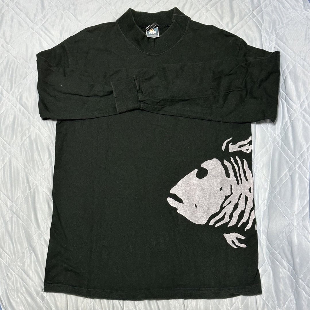 STUSSY(ステューシー)の90's BRONZE AGE ロンT モックネック Black L USA製 メンズのトップス(Tシャツ/カットソー(七分/長袖))の商品写真