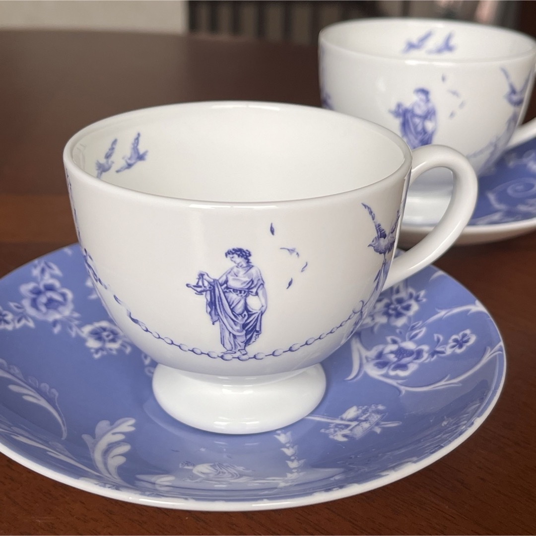 WEDGWOOD(ウェッジウッド)の【美品】ウェッジウッド★ハーモニー★C/S 2客 インテリア/住まい/日用品のキッチン/食器(グラス/カップ)の商品写真