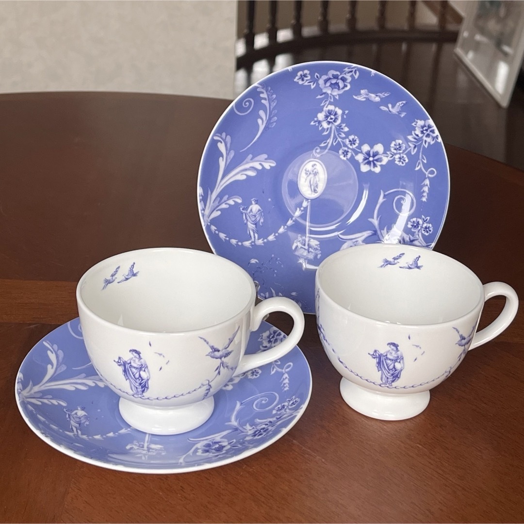 WEDGWOOD(ウェッジウッド)の【美品】ウェッジウッド★ハーモニー★C/S 2客 インテリア/住まい/日用品のキッチン/食器(グラス/カップ)の商品写真