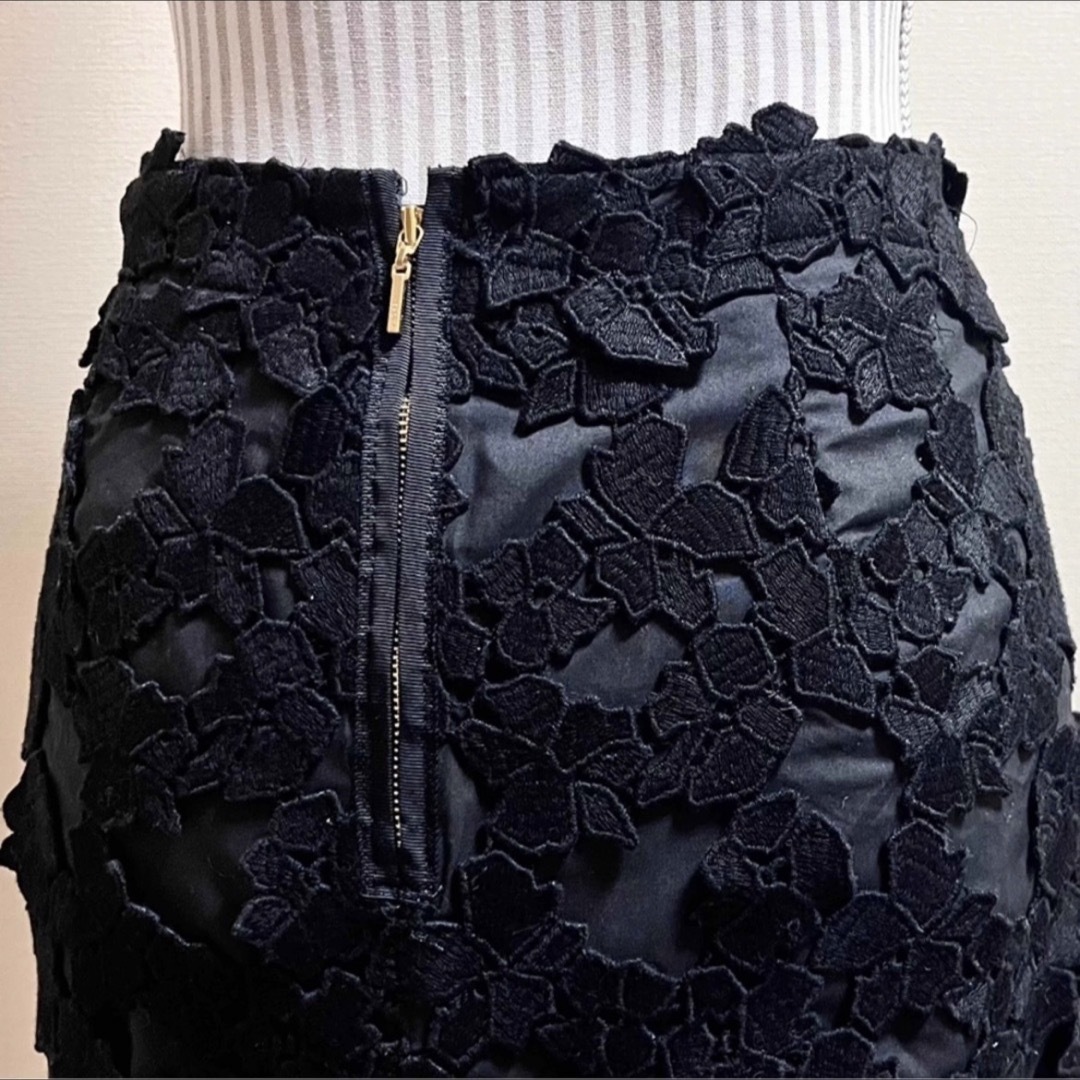 EPOCA(エポカ)のSM スーツ！LES MUES ノーカラージャケット　エポカ スカート　黒 レディースのフォーマル/ドレス(スーツ)の商品写真