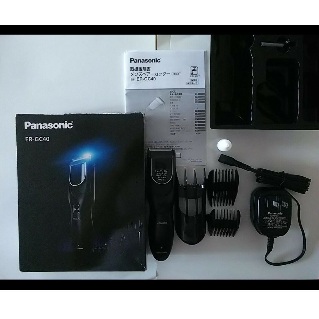 Panasonic(パナソニック)のパナソニック・ER-GC40-K ヘアーカッター 黒 ・交流充電式 スマホ/家電/カメラの美容/健康(その他)の商品写真