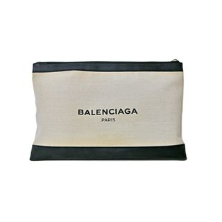 バレンシアガ(Balenciaga)のバレンシアガ クラッチバッグ キャンバス ベージュ ユニセックス BALENCIAGA  中古(クラッチバッグ)