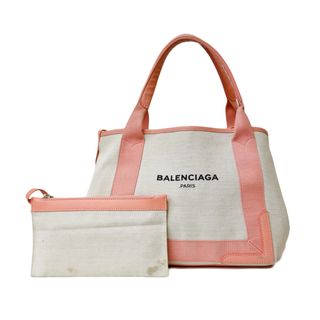 バレンシアガ(Balenciaga)のバレンシアガ ネイビーカバス S ショルダーバッグ キャンバス ベージュ レディース BALENCIAGA  中古(ショルダーバッグ)