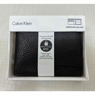 Calvin Klein - 【新品未使用】カルバンクライン 2折小銭入付財布79698BK レザー 箱入