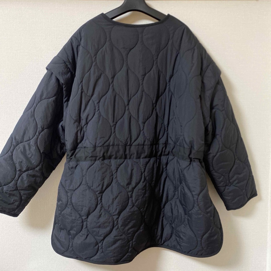 しまむら(シマムラ)のしまむら イガリシノブ  SEASON REASON キルティング Lサイズ　黒 レディースのジャケット/アウター(ノーカラージャケット)の商品写真