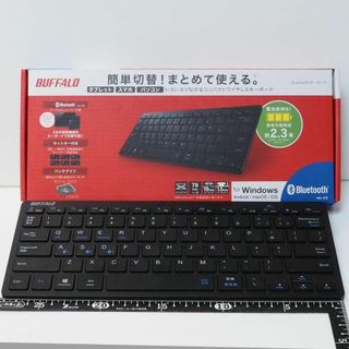 バッファロー(Buffalo)のBUFFALO【コンパクト ワイヤレス キーボード】黒 BSKBB310BK(PC周辺機器)