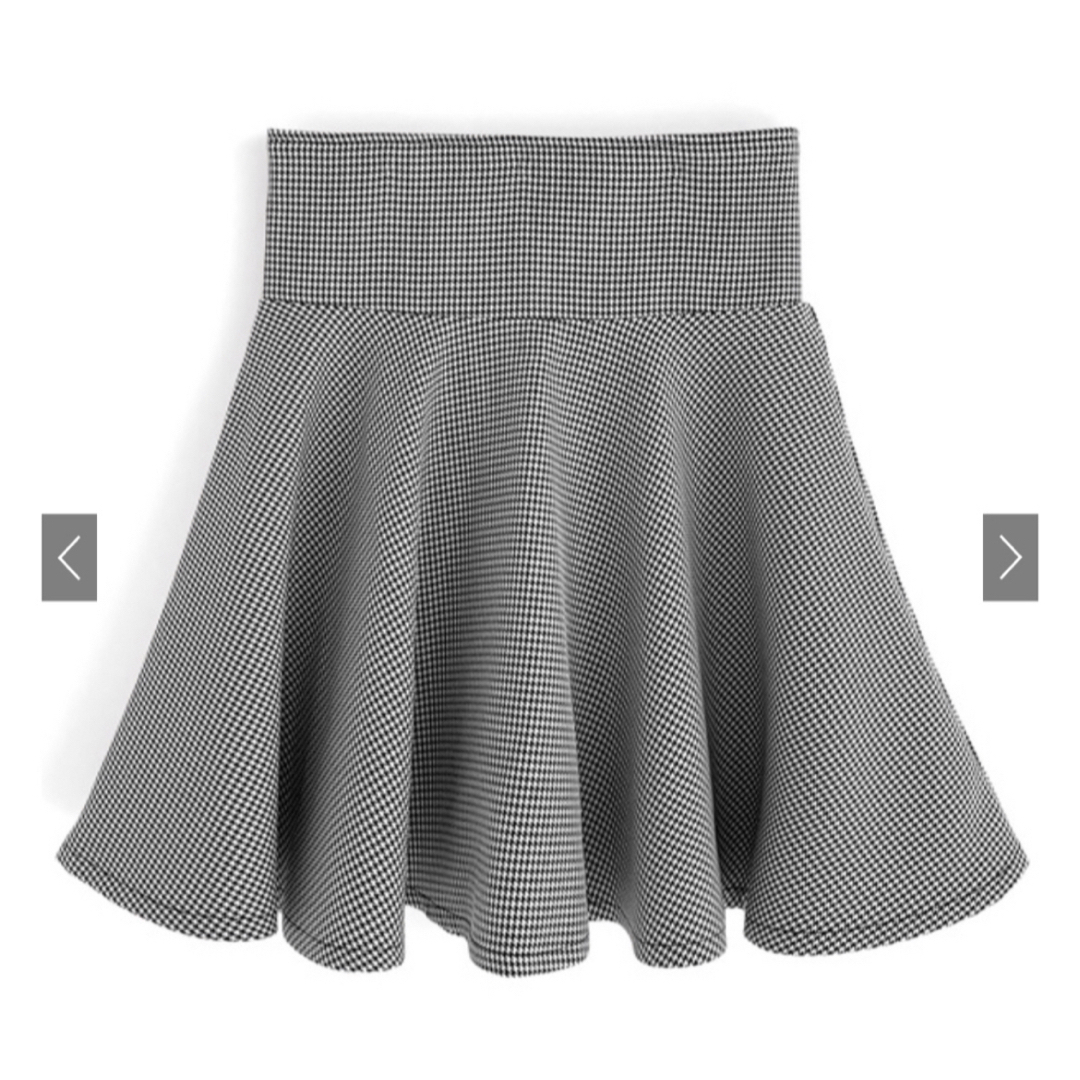 GRL(グレイル)のインパン裏地付き千鳥格子柄フレアミニスカート[gm734] レディースのスカート(ミニスカート)の商品写真