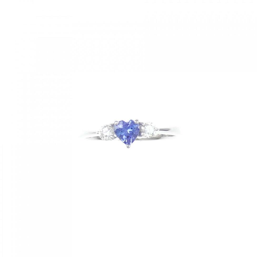 K18WG ハート タンザナイト リング 0.23CT レディースのアクセサリー(リング(指輪))の商品写真