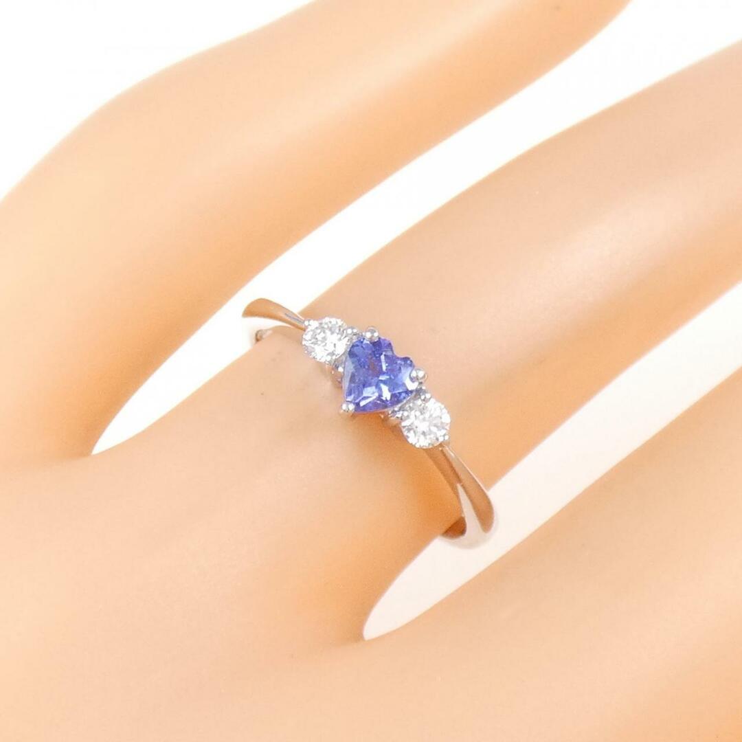 K18WG ハート タンザナイト リング 0.23CT レディースのアクセサリー(リング(指輪))の商品写真