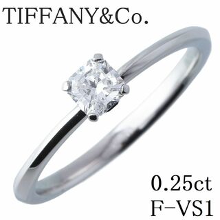 ティファニー(Tiffany & Co.)のティファニー トゥルー ダイヤ リング ダイヤ0.25ct F-VS1-ミックスカット 11.5号 PT950 箱 中央宝石研究所ソーティング ショップカード(2020年) 新品仕上げ済 TIFFANY【14863】(リング(指輪))