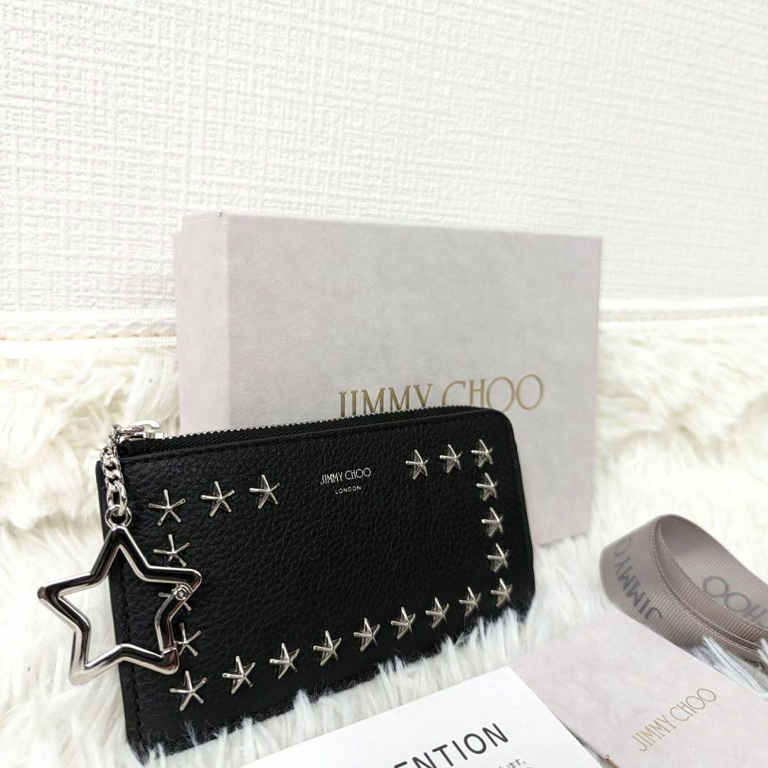 JIMMY CHOO(ジミーチュウ)の美品ジミーチュウ　ミニウォレット　財布　フラグメントケース　Jimmy choo レディースのファッション小物(財布)の商品写真