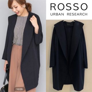 アーバンリサーチロッソ(URBAN RESEARCH ROSSO)の【新品未使用】ROSSO フードコーディガン　ネイビー(その他)