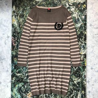 ダブルスタンダードクロージング(DOUBLE STANDARD CLOTHING)の【美品】ダブルスタンダードクロージング-ロングボーダーニットワンピース(ひざ丈ワンピース)