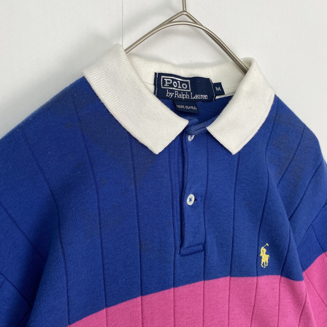 POLO RALPH LAUREN(ポロラルフローレン)の【ポロラルフローレン　半袖ポロシャツ　ハーフボタン　USA　マルチカラー　古着】 メンズのトップス(ポロシャツ)の商品写真