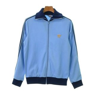 アディダス(adidas)のadidas アディダス スウェット -(XS位) 水色x紺 【古着】【中古】(スウェット)