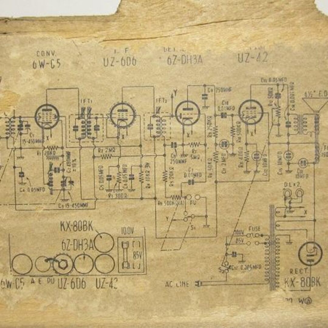 Panasonic(パナソニック)の激レア当時物　昭和レトロ　National ナショナル　木製真空管ラジオ エンタメ/ホビーの美術品/アンティーク(その他)の商品写真