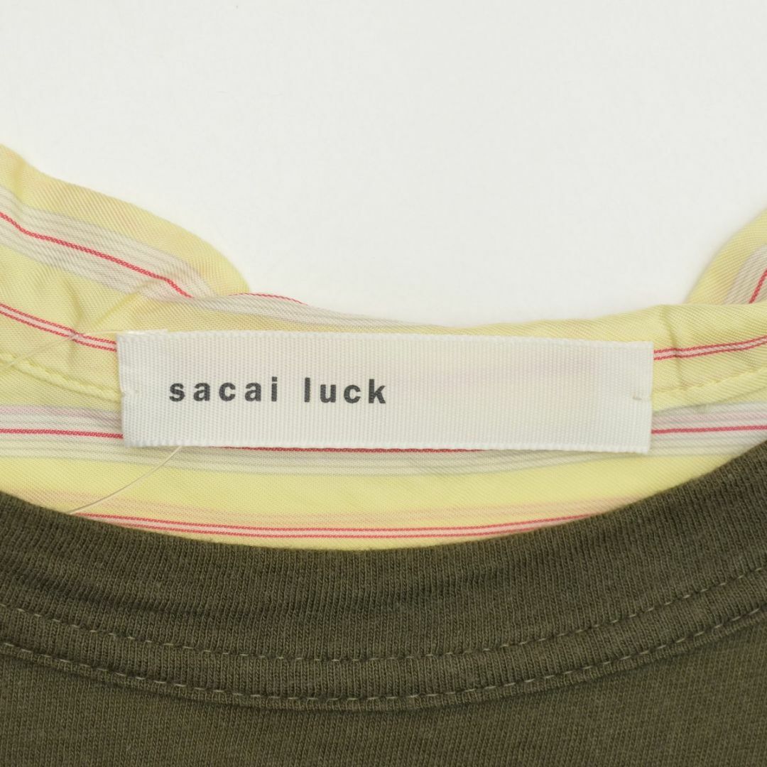 sacai luck(サカイラック)の【sacailuck】バック切替半袖Tシャツ レディースのトップス(Tシャツ(半袖/袖なし))の商品写真