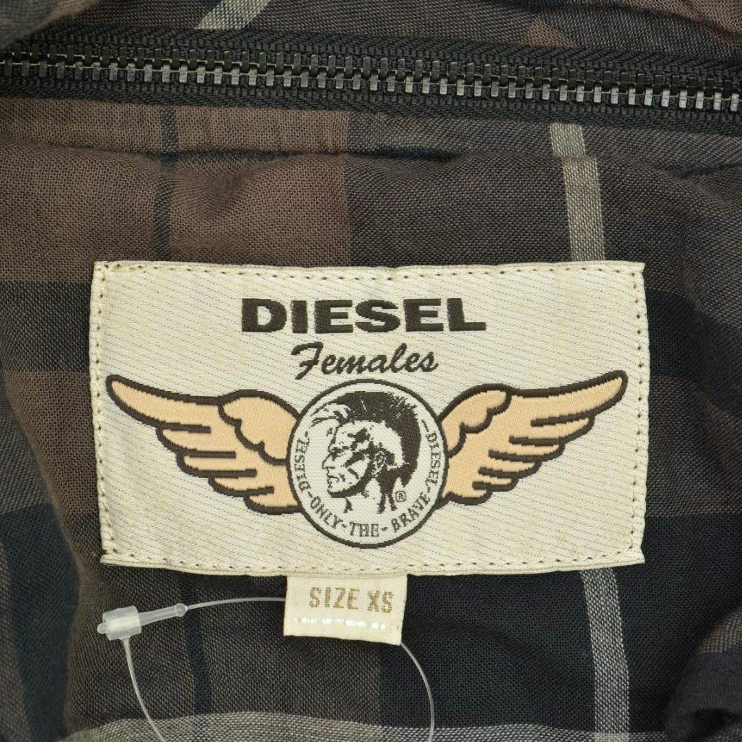 DIESEL(ディーゼル)の【DIESEL】ガーゼチェックドレープジップジャケット レディースのジャケット/アウター(その他)の商品写真