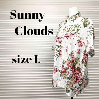 Sunny clouds（FELISSIMO） - ◎◎ Sunny Clouds サニークラウズ　ハイビスカス柄 半袖シャツ LB