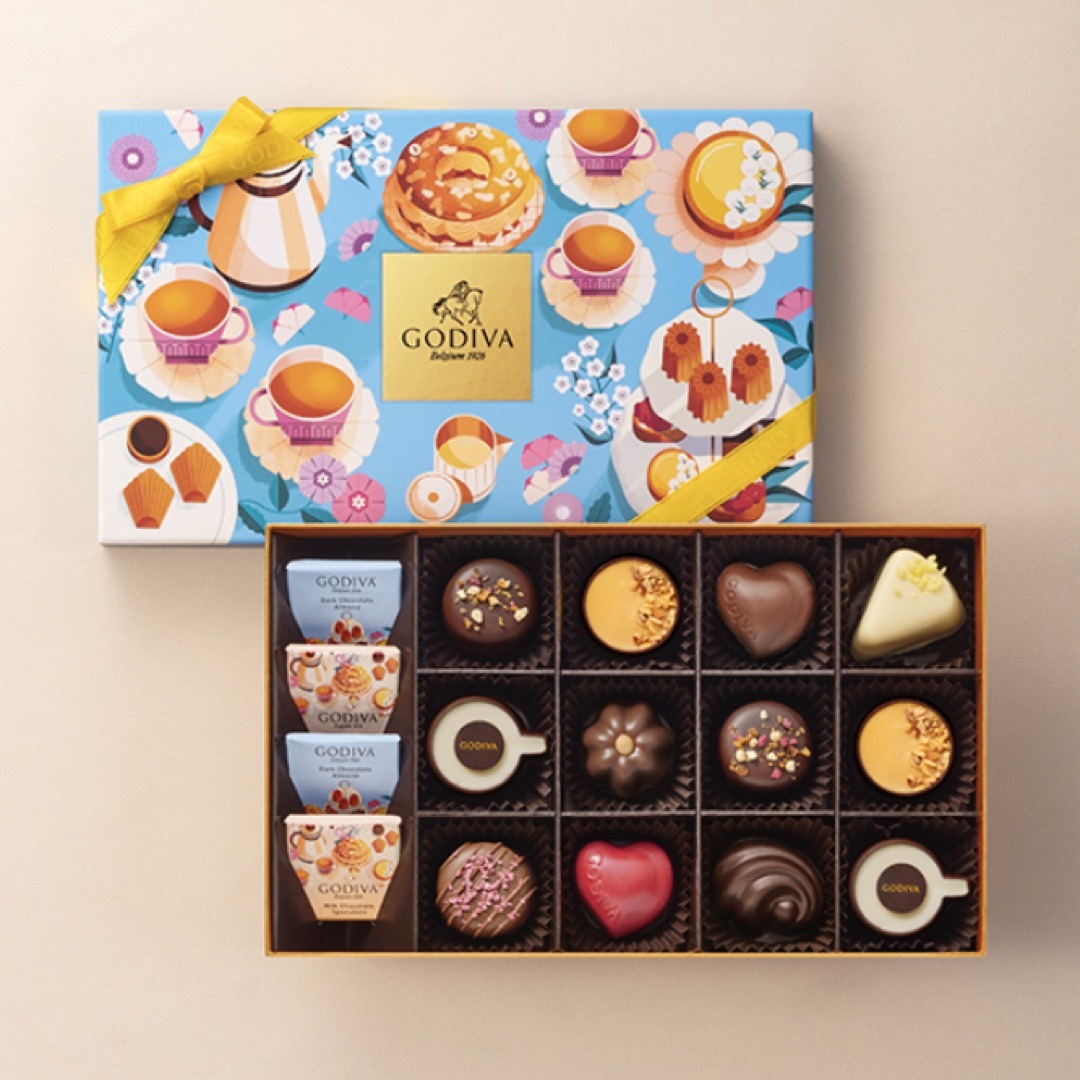 GODIVA(ゴディバ)のGODIVAアフタヌーン スイーツ アソートメント（16粒入） 食品/飲料/酒の食品(菓子/デザート)の商品写真