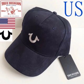 トゥルーレリジョン(True Religion)のレア【新品】USA トゥルーレリジョン キャップ ネイビー 迷彩 帽子(キャップ)