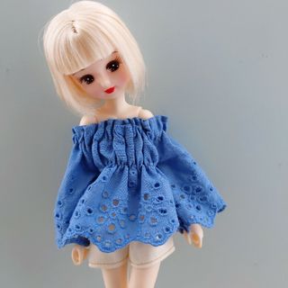 リカちゃん服☆くすみブルートップス単品(その他)