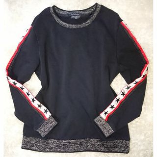 スコッチアンドソーダ(SCOTCH & SODA)のスコッチアンドソーダ　トレーナー　長袖 トリコロール　 星マーク リブ・ラメ Ｍ(Tシャツ/カットソー(七分/長袖))