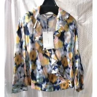 ジュンコシマダ(JUNKO SHIMADA)の定価36,000円　JUNKO SHIMADA ボカシフラワー　フリルブラウ(シャツ/ブラウス(長袖/七分))