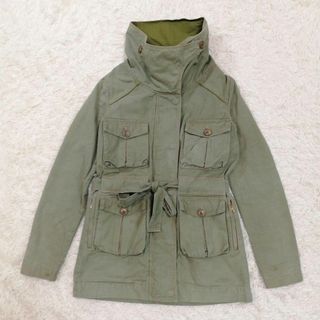 ダブルスタンダードクロージング(DOUBLE STANDARD CLOTHING)のミリタリージャケット　ミリタリーコート　ジャケット　ビックカラー　レディース　S(ミリタリージャケット)